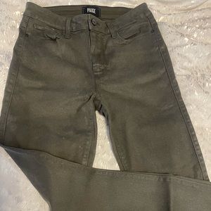 Paige Hoxton Ankle Jeans - Green (Luxe coating)
